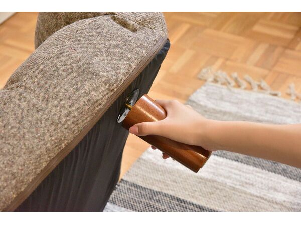 東谷 マイナ 折りたたみカウチソファ ブラウン W115×D55-67×H59/50×SH26/20 LSS-19BR フロア 椅子 2人掛 Miner メーカー直送 送料無料