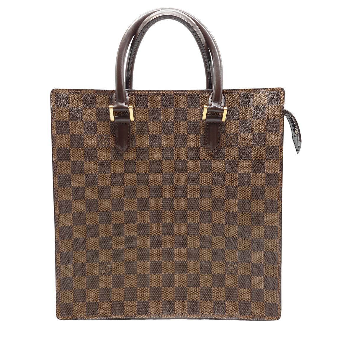 ルイヴィトン Louis Vuitton LV ヴェニスPM ダミエ ビジネス ハンドバッグ シンプル 四角 ユニセックス フォーマル きれいめ ブラウン系 ゴールド レザー PVC N51145 レディース メンズ B品 当店通常価格94800円