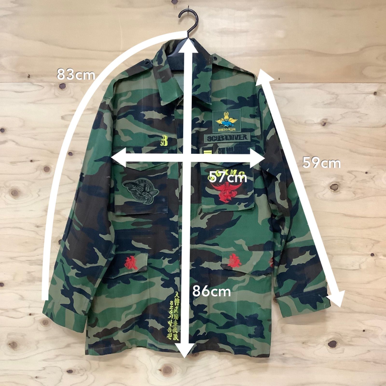 大韓民国海兵隊　ミリタリーグローブ 黒/赤　未使用 韓国軍 海軍海兵隊Tシャツ降下章刺繍入り黒 - ミリタリー