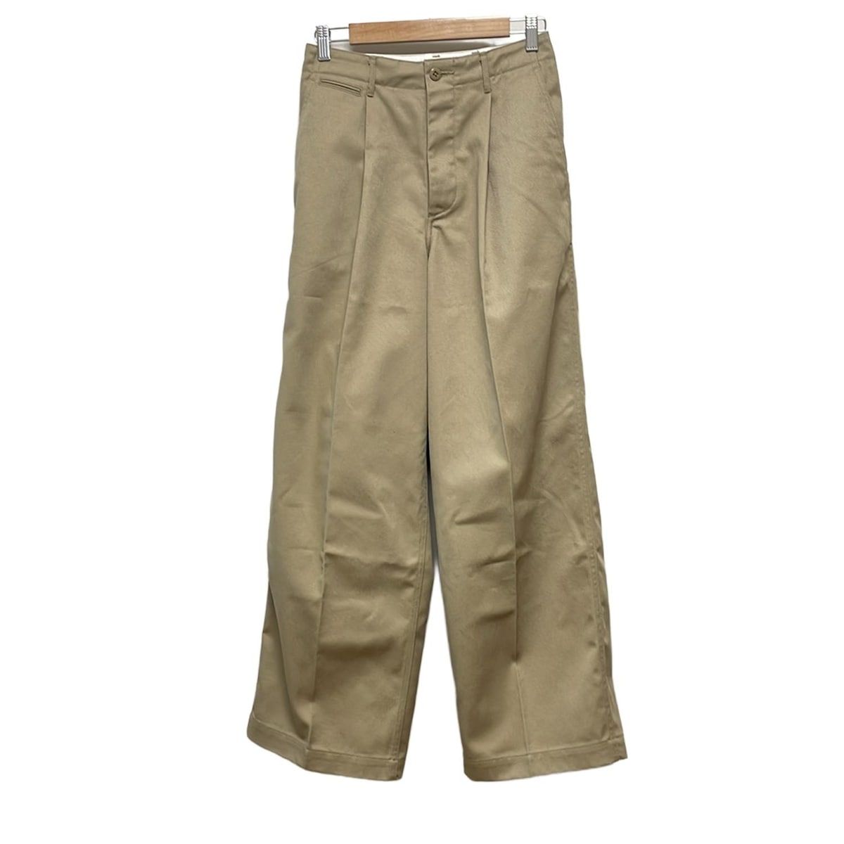 <未使用品>HYKE ベージュ ワイドパンツ サイズ1 HYKE - HYKE ハイク 15AW ワークチノワイドパンツ 152-13055