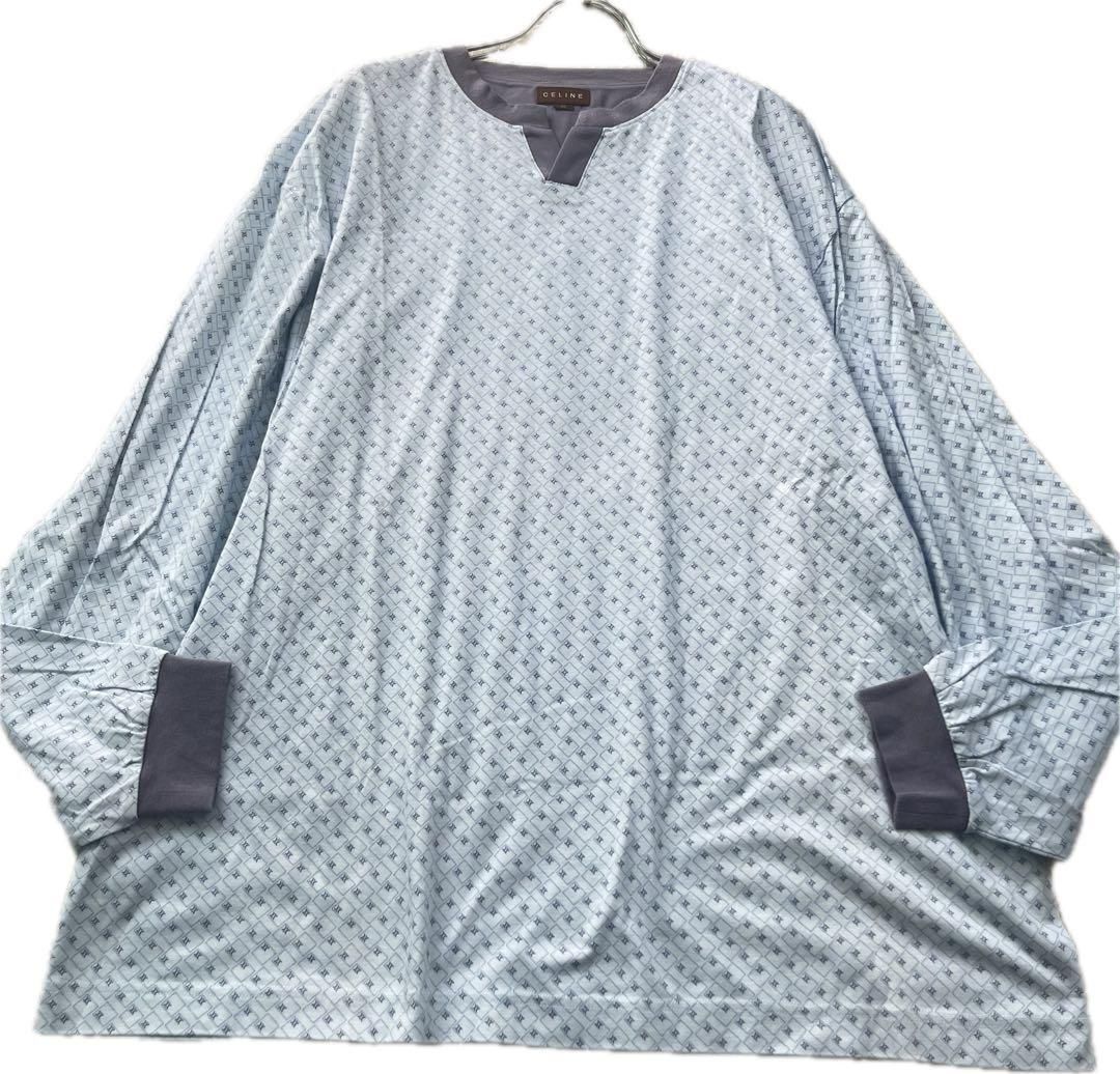【90s】セリーヌ ヴィンテージ　レナウン社　長袖シャツ　カットソー　マカダム柄 CELINE - 【90s】セリーヌ ヴィンテージ レナウン社 長袖シャツ