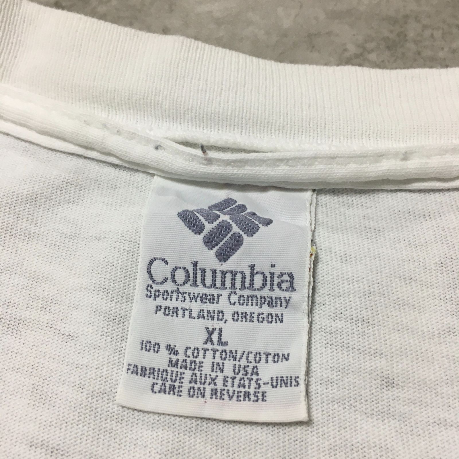 90s USA製 Columbia Nice Bass Back Printed T-shirt コロンビア ブラックバス バックプリントTシャツ