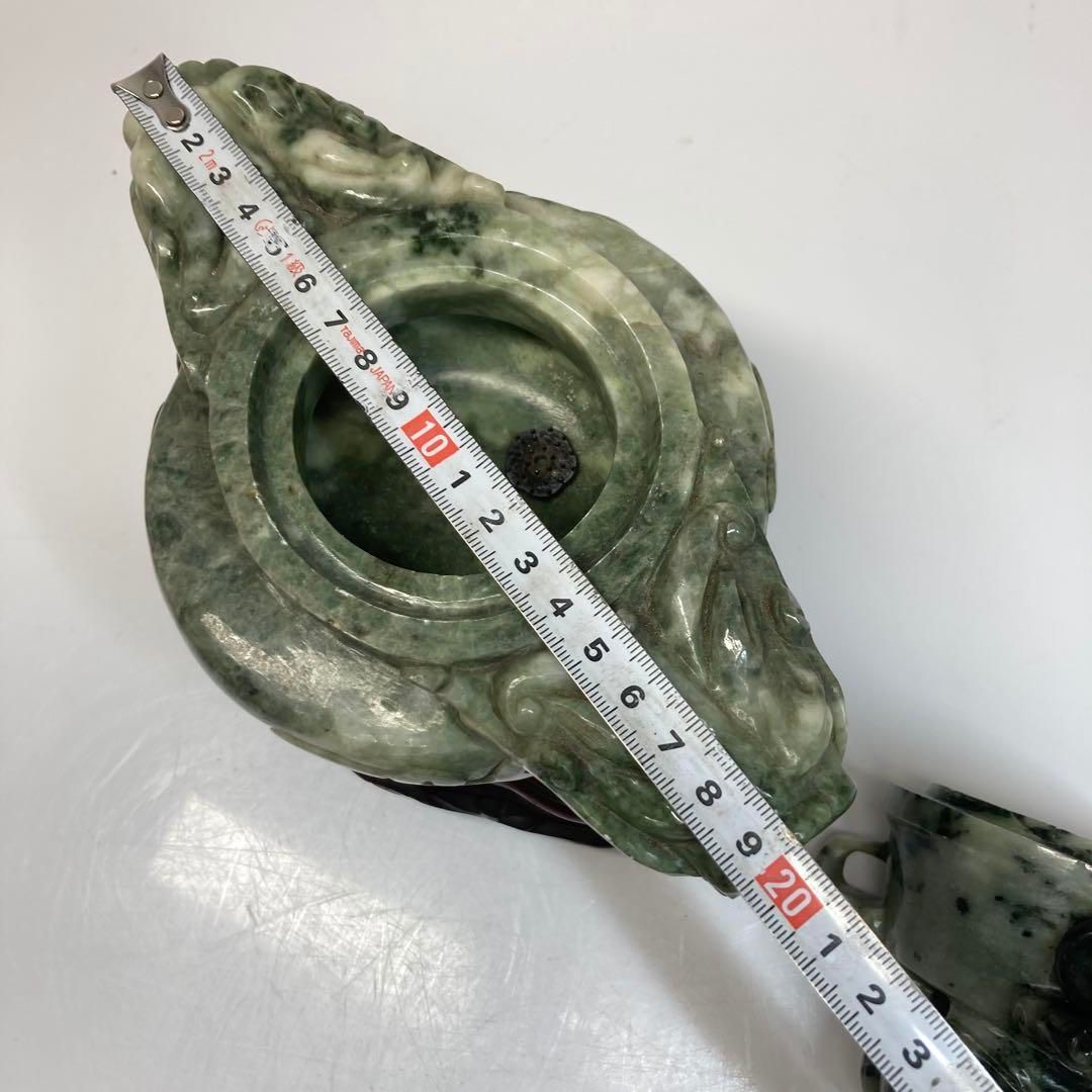 翡翠　特大獅子香炉　2677g/高さ21㎝　東Y6-0311①タニチ 翡翠 特大獅子香炉 2677g/高さ21㎝ 東Y6-0311①タニチ - メルカリ