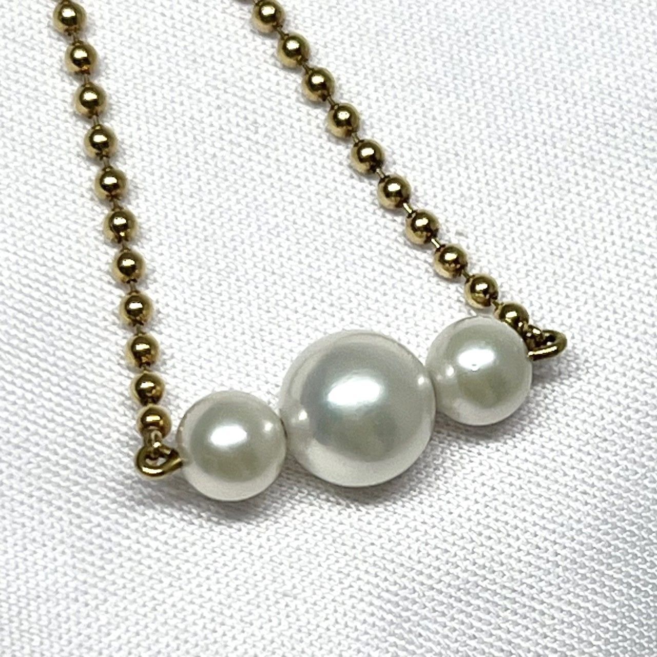 約80cm189gパール直径ミキモト MIKIMOTO K18YG パールネックレス K18 