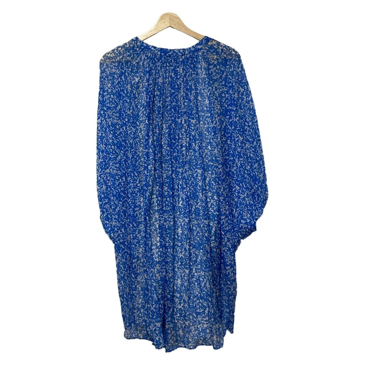 ダイアン フォン ファステンバーグ チュニック サイズ4 S レディース - ブルー×白 Vネック|七分袖|シルク