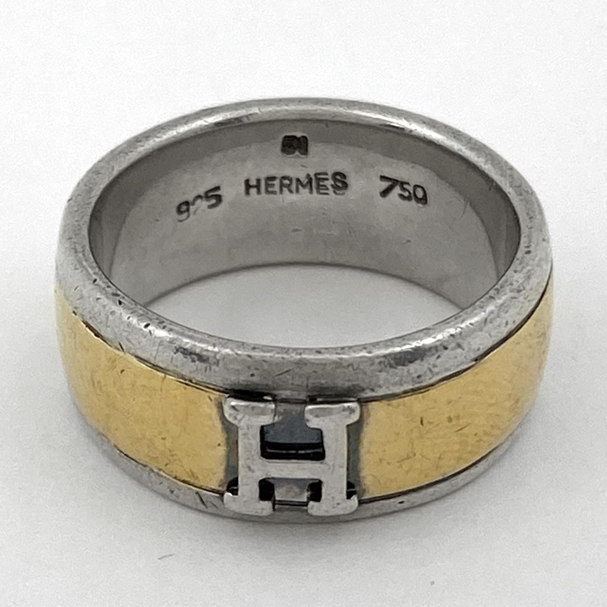 エルメス HERMES コンビ リング Hロゴ 指輪 リング 11号