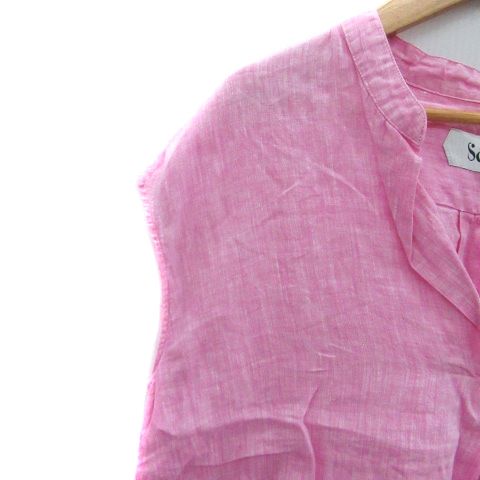 スピックアンドスパン フレンチリネン ブラウス ピンク - メルカリ