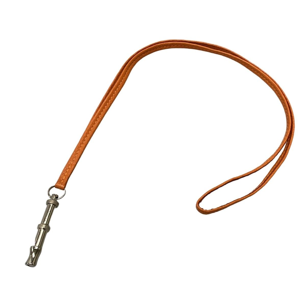 HERMES エルメス ホイッスル シフレ　オレンジ　本革 アクセサリー レザー HERMES(エルメス) 小物美品 シフレ オレンジ×シルバー