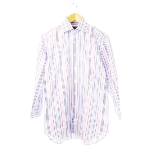 エトロ ETRO ワイシャツ Yシャツ レギュラー 長袖 コットン ストライプ  