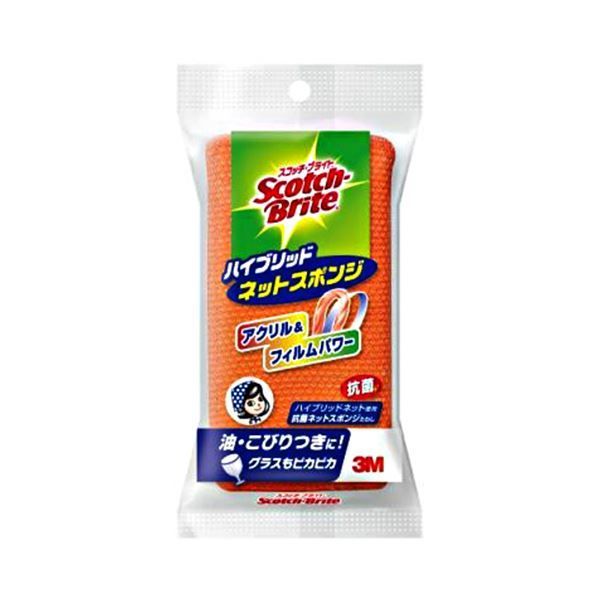 3M スコッチ ブライトハイブリッドネットスポンジ オレンジ HBNT-75E 1セット 30個