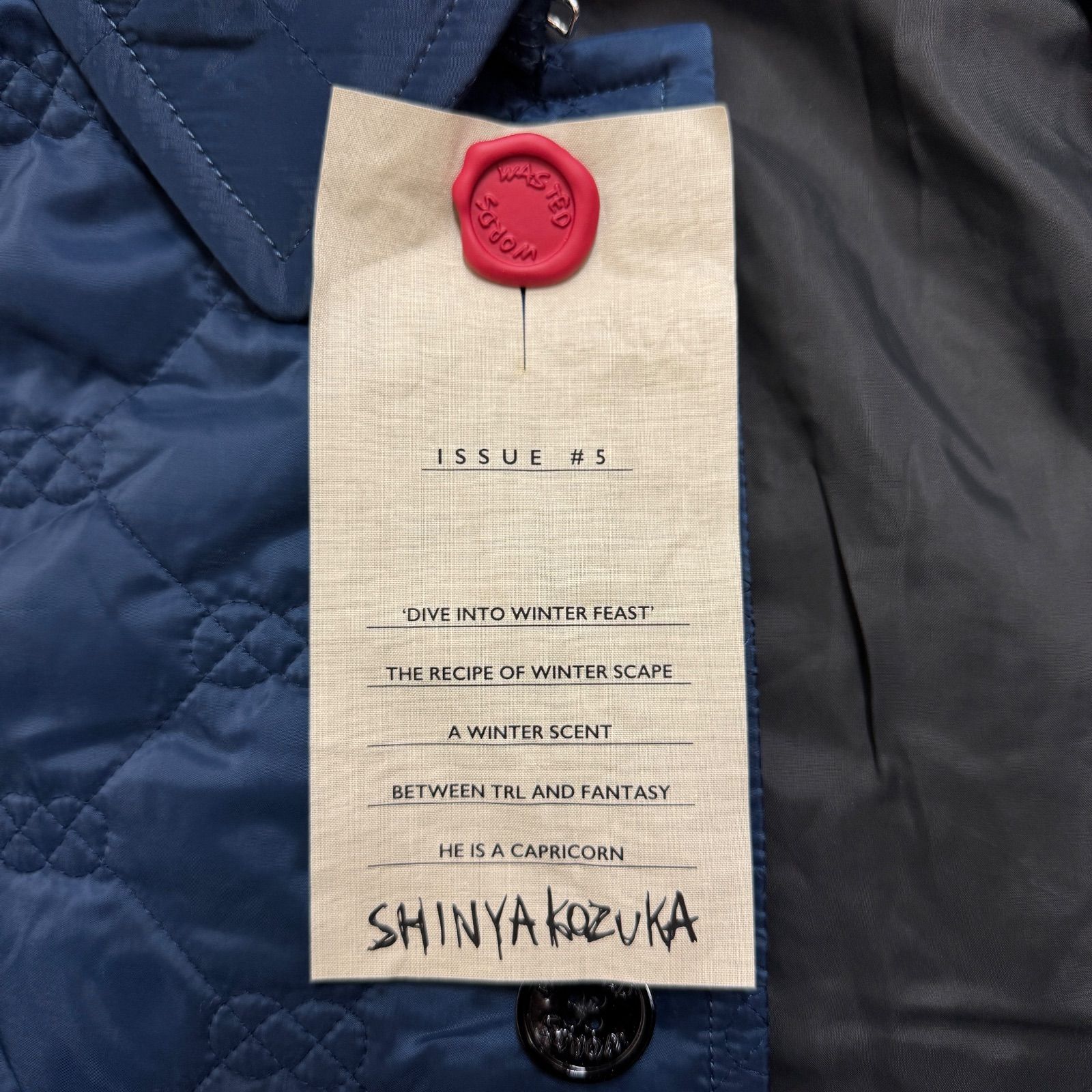 カポックノットコート カポックノット キルティングコート 紺