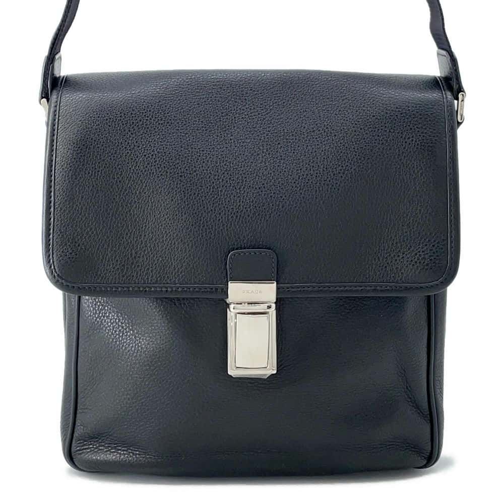プラダ ショルダーバッグ カーフレザー VA1055 PRADA 黒