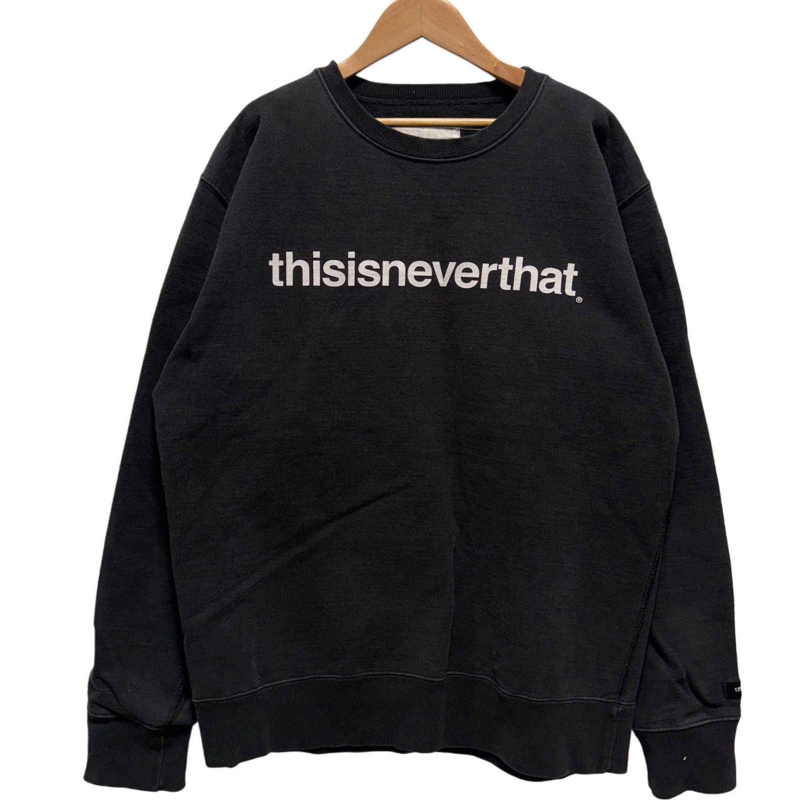 ディスイズネバーザット スウェット トレーナー 刺繍ロゴ ブラック M ディスイズネバーザット スウェット トレーナー 刺繍ロゴ XL