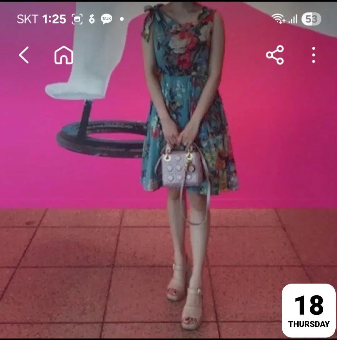 RENEEVON レニボン アジサイ 薔薇 ワンピース ミント 54 44 スキニー 55
