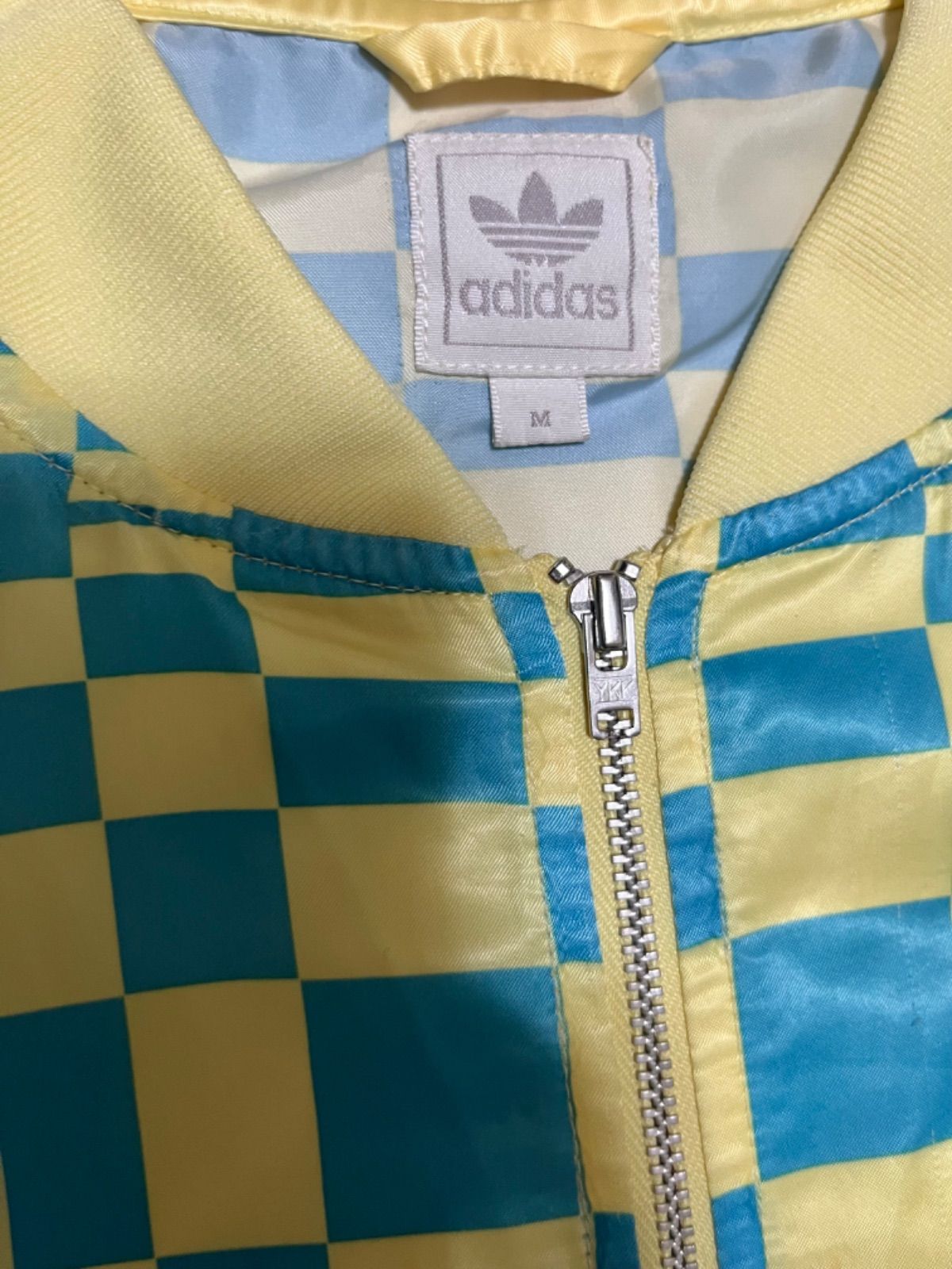 adidas チェッカーフラッグ サイケ調 ブルゾン PVC ナイロン - メルカリ