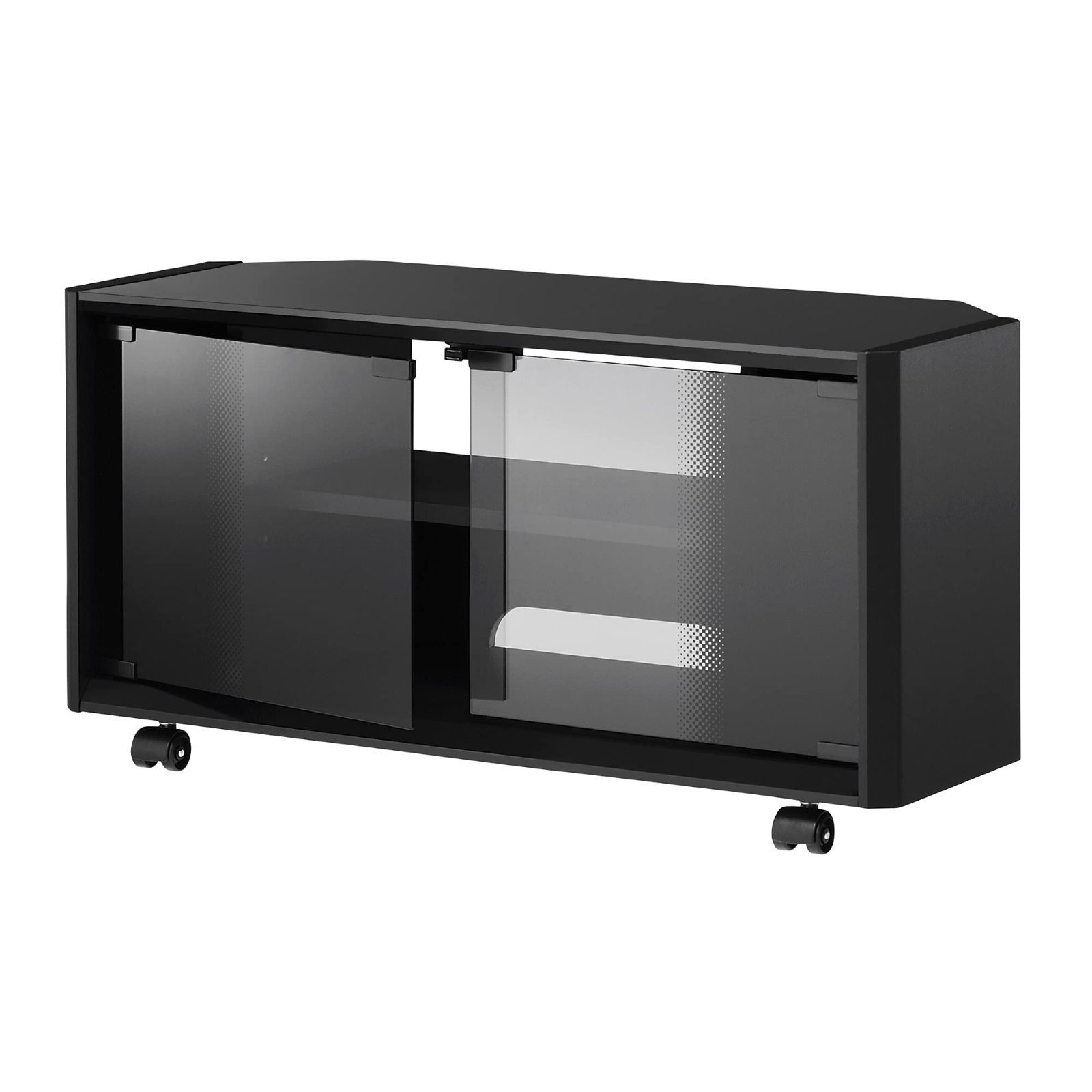 新着商品 ハヤミ GAシリーズ 26 32Ｖ型対応 グラデーションガラス扉が印象的な ブラック光沢テレビ台 TＶ-GA750