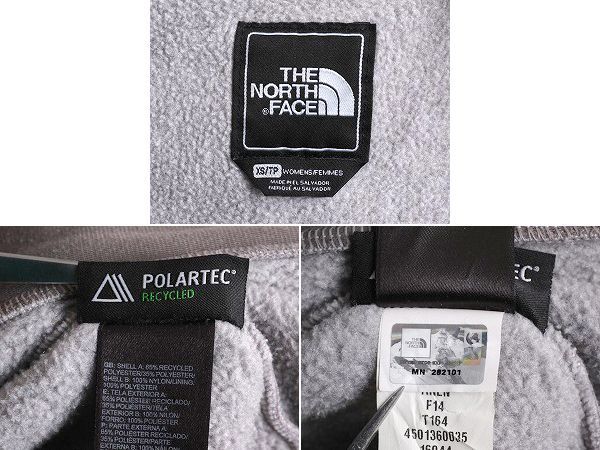THE NORTH FACE - ノースフェイス フード付き デナリ ジャケット レディース M / 古着 The North Face フリース ブルゾン パーカー ジャンパー 2トーン 灰 系 お得なクーポン配布中!】 ノースフェイス フード付き デナリ