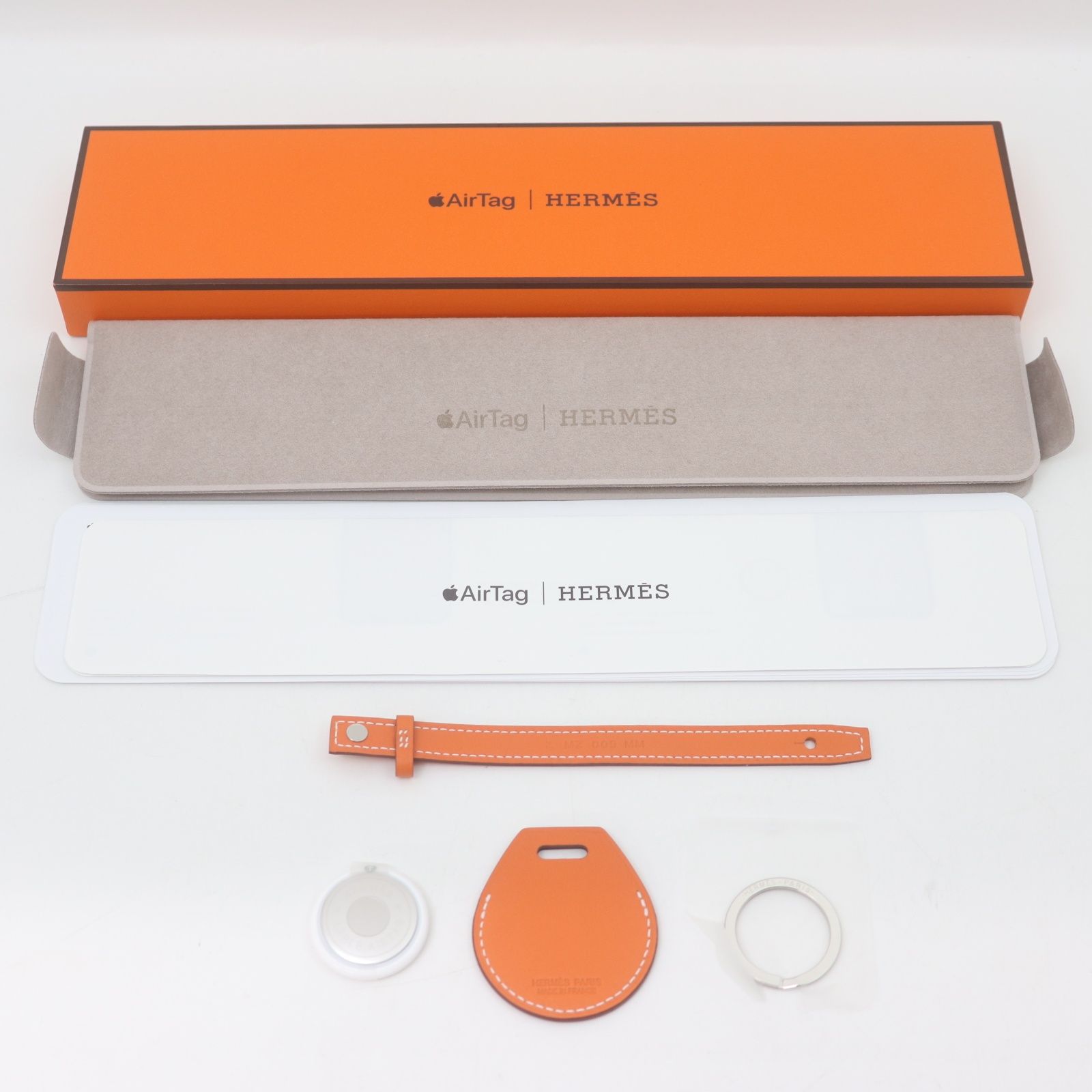 ITKJRPP55G7S 未使用 HERMES エルメス セリエ エアタグ ストラップ スイフト オレンジ Z刻2021年 MX882ZP/A 付属品:箱 ケース 取扱説明書 キーリング