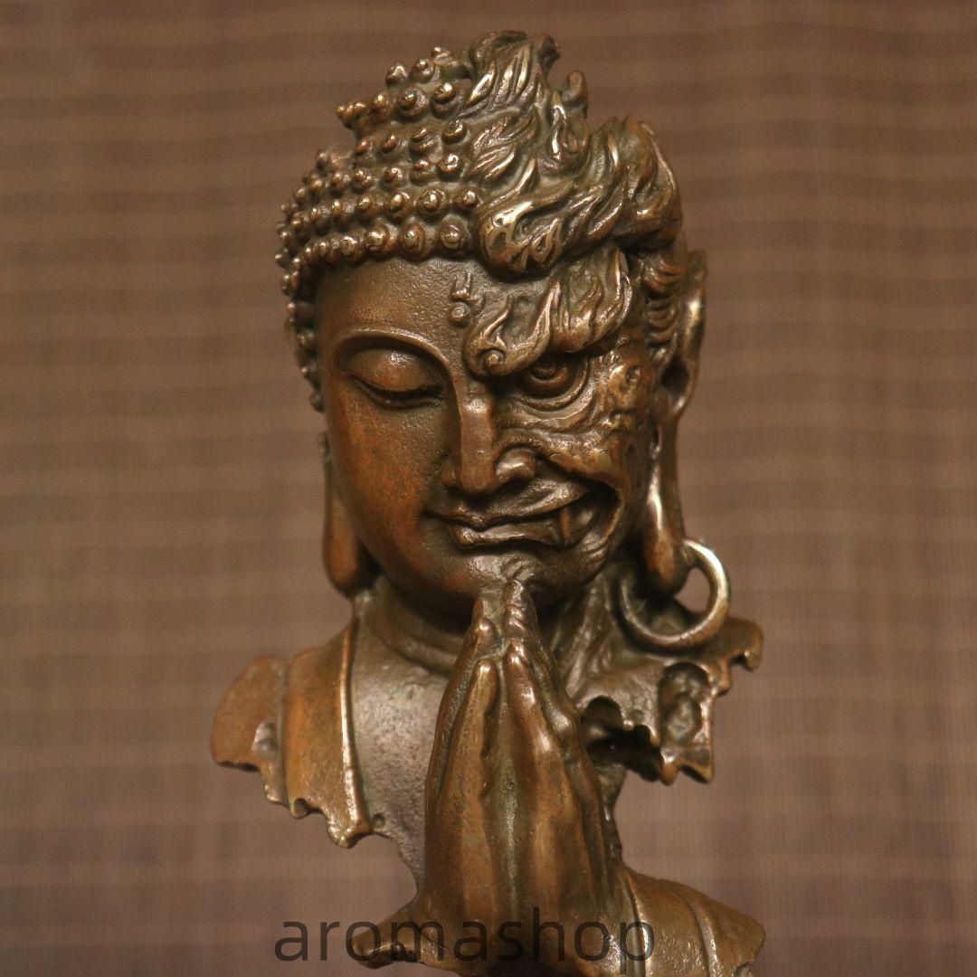 銅 細工 釈迦如来仏仏像 事務デスクトップ机 茶室 茶寵 置物 装飾品 工芸品 銅 細工 釈迦如来仏仏像 事務デスクトップ机 茶室 茶寵 置物