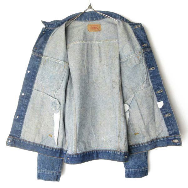 1990年製USA製リーバイス71506ロング丈 デニム ジャケット 46L以上 1990年製 USA製 リーバイス 71506 ロング丈 デニム ジャケット 46L以上