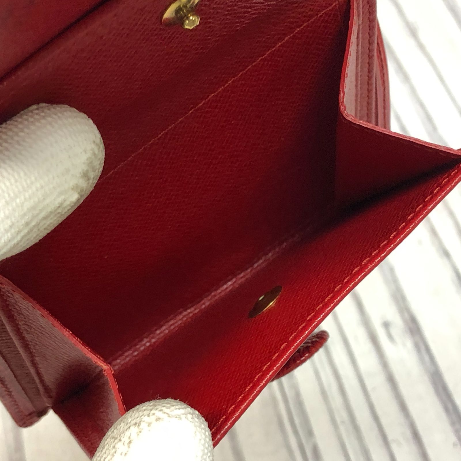 2つ折り財布 エピ レッド ルイヴィトン LOUIS VUITTON 二つ折り