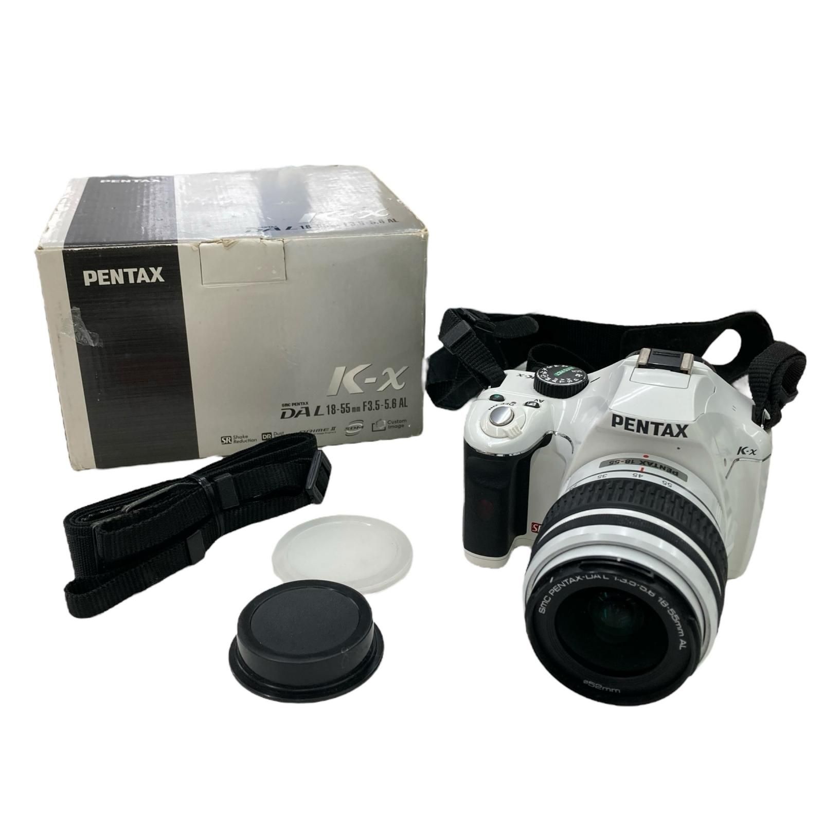 186000 ジャンク品 PENTAX ペンタックス き K-x PENTAX-DA18-55mm 本体 レンズ付き ホワイト