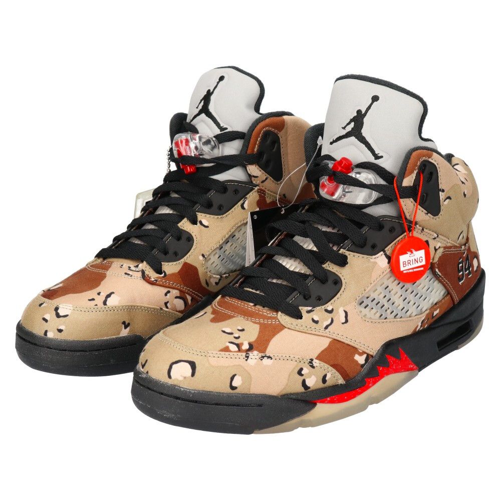 NIKE (ナイキ) 15AW×SUPREME AIR JORDAN 5 RETRO×シュプリーム エアージョーダン5レトロ ハイカットスニーカー  シューズ 824371-201 ブラウン US9/27.0cm - メルカリ