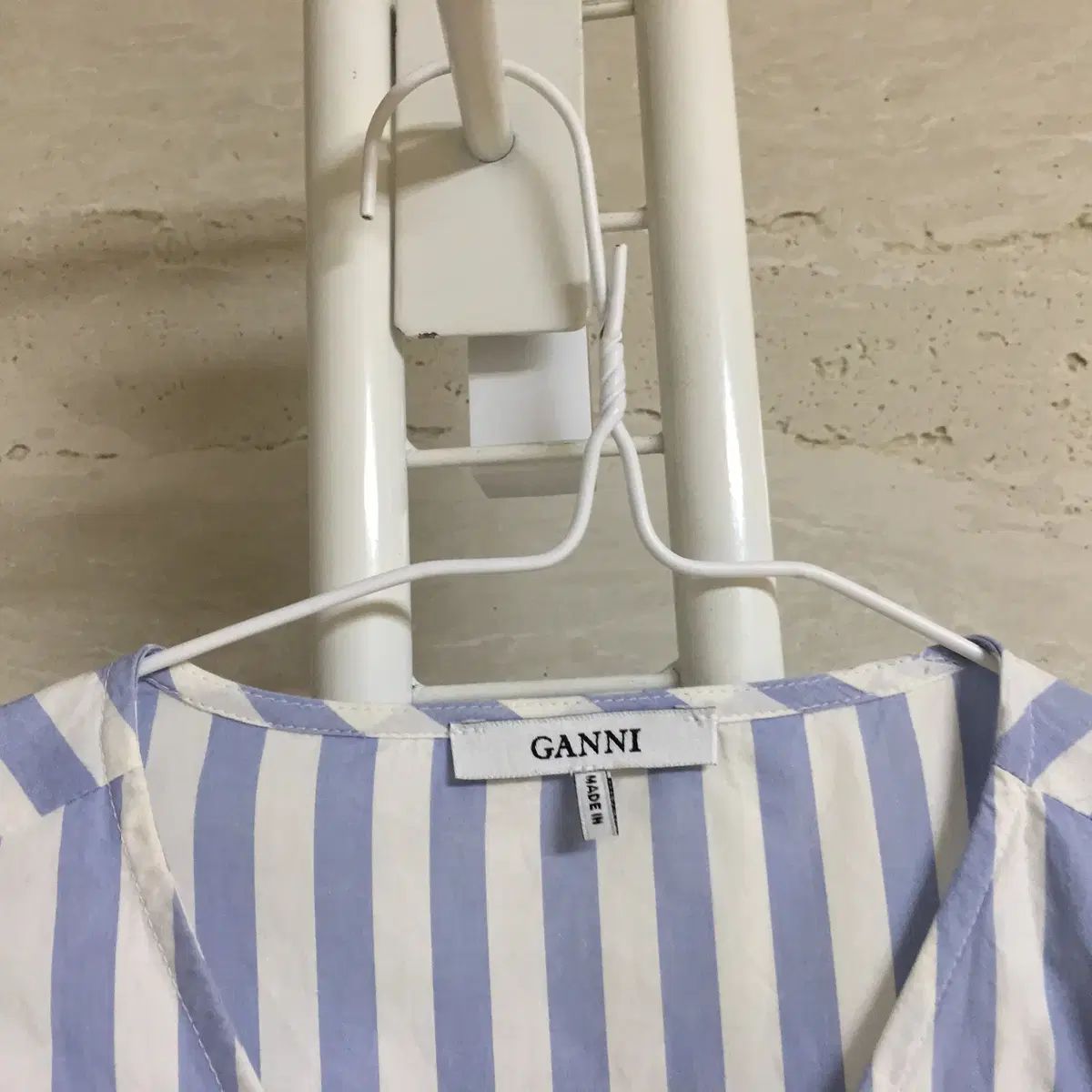 GANNI ガニー ラップスタイル ストライプ ブラウス 55