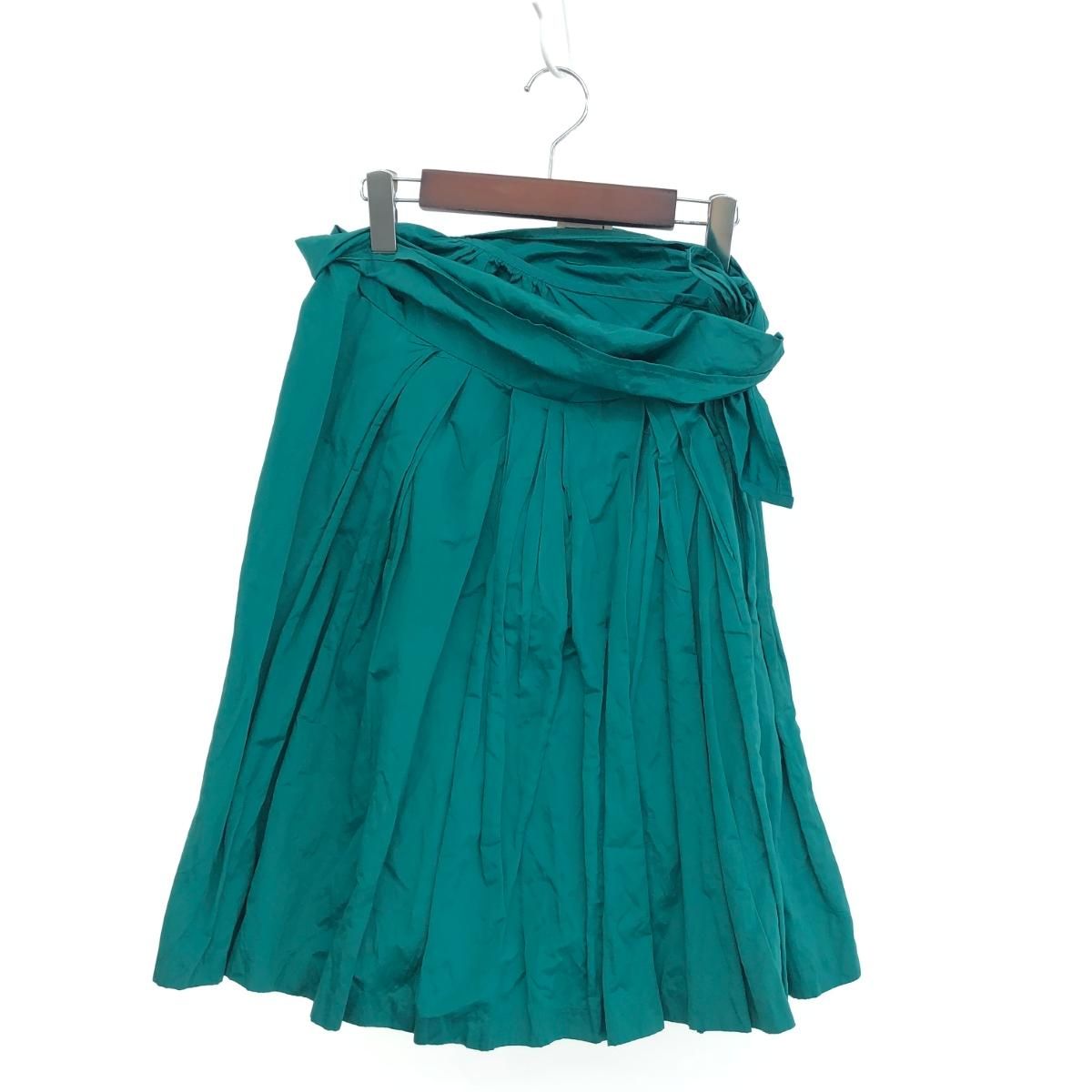DRIES VAN NOTEN ドリスヴァンノッテン プリーツ加工 スカート サイズ 36 グリーン レディース 240001141414