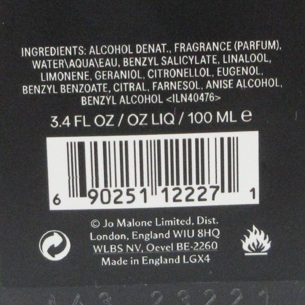 ジョーマローン チューベローズ アンジェリカ コロン インテンス 100 ml G 817
