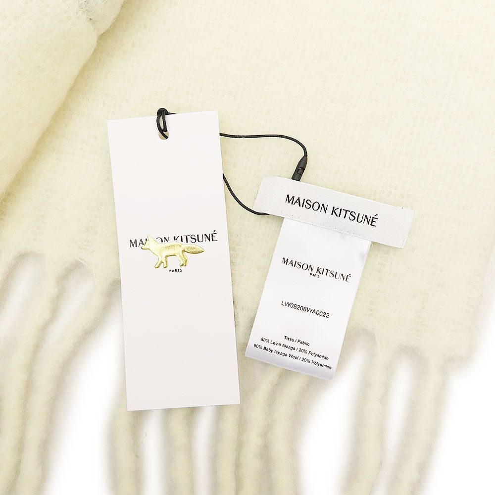 maison kitsune＊ベイビーアルパカマフラー メゾンキツネ MAISON KITSUNE メゾンキツネ マフラー BABY ALPACA PLAIN SCARF