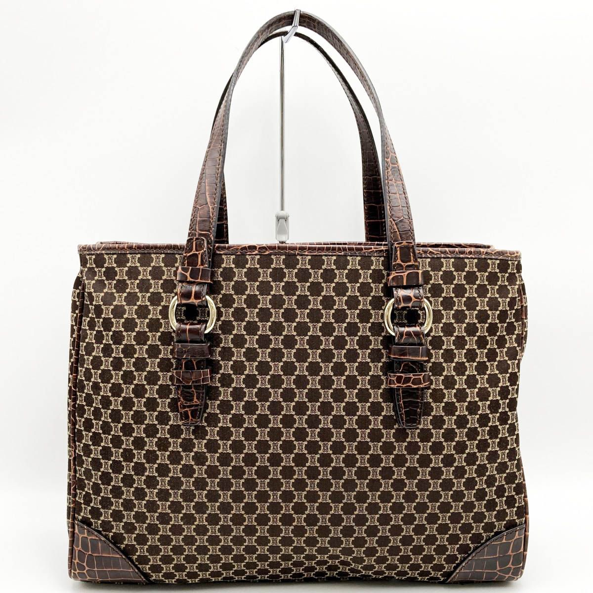 CELINE セリーヌ マカダム トートバッグ ショルダーバッグ 肩掛け 