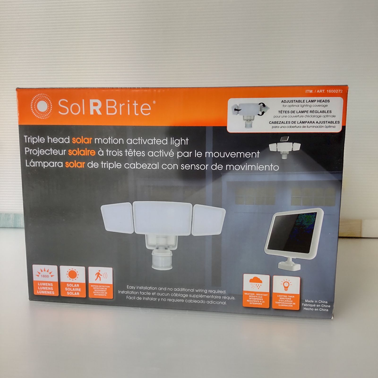 最新品お得期間限定価格 SolR Brite LED 1800ルーメン 人感センサーソーラーライト 新品 屋外 防犯 ガレージ 玄関 セット⑤ 屋外用ライト