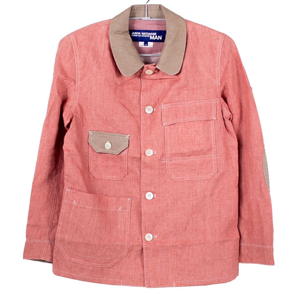 ジュンヤワタナベコムデギャルソンマンピンク ピンストライプフリル