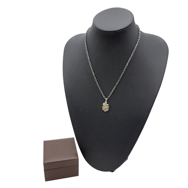 SPANGLE JEWELS スパングル SILVER OAK LEAF PENDANT SMALL-CHAIN SET シルバー オークリーフ ペンダント スモール チェーン ネックレス アクセサリー 192-250526-as-21-izu