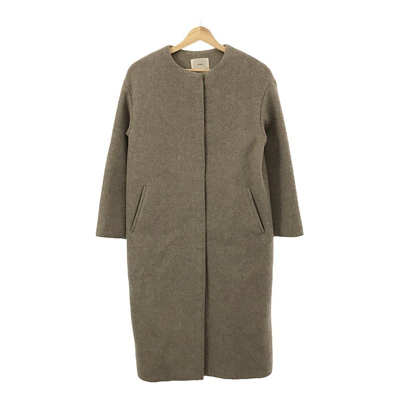 IENA / イエナ | 2020AW | ラムウールノーカラーロングコート | 34