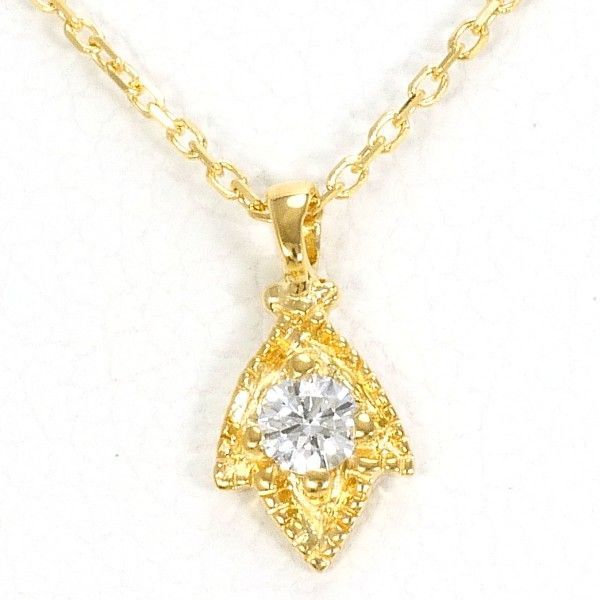 K18YG ネックレス NECKLACE ダイヤ 0.035 総重量約0.8g 約40cm