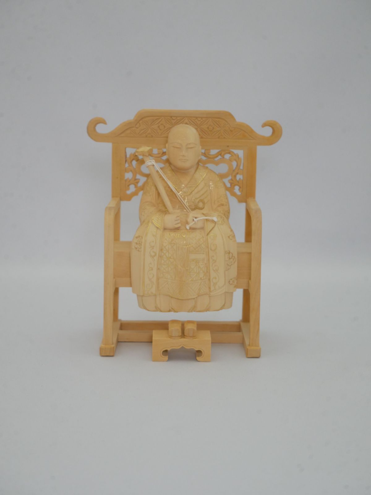 【仏像】曹洞宗 脇侍 高祖・太祖 柘植 2号 1対【送料込み】