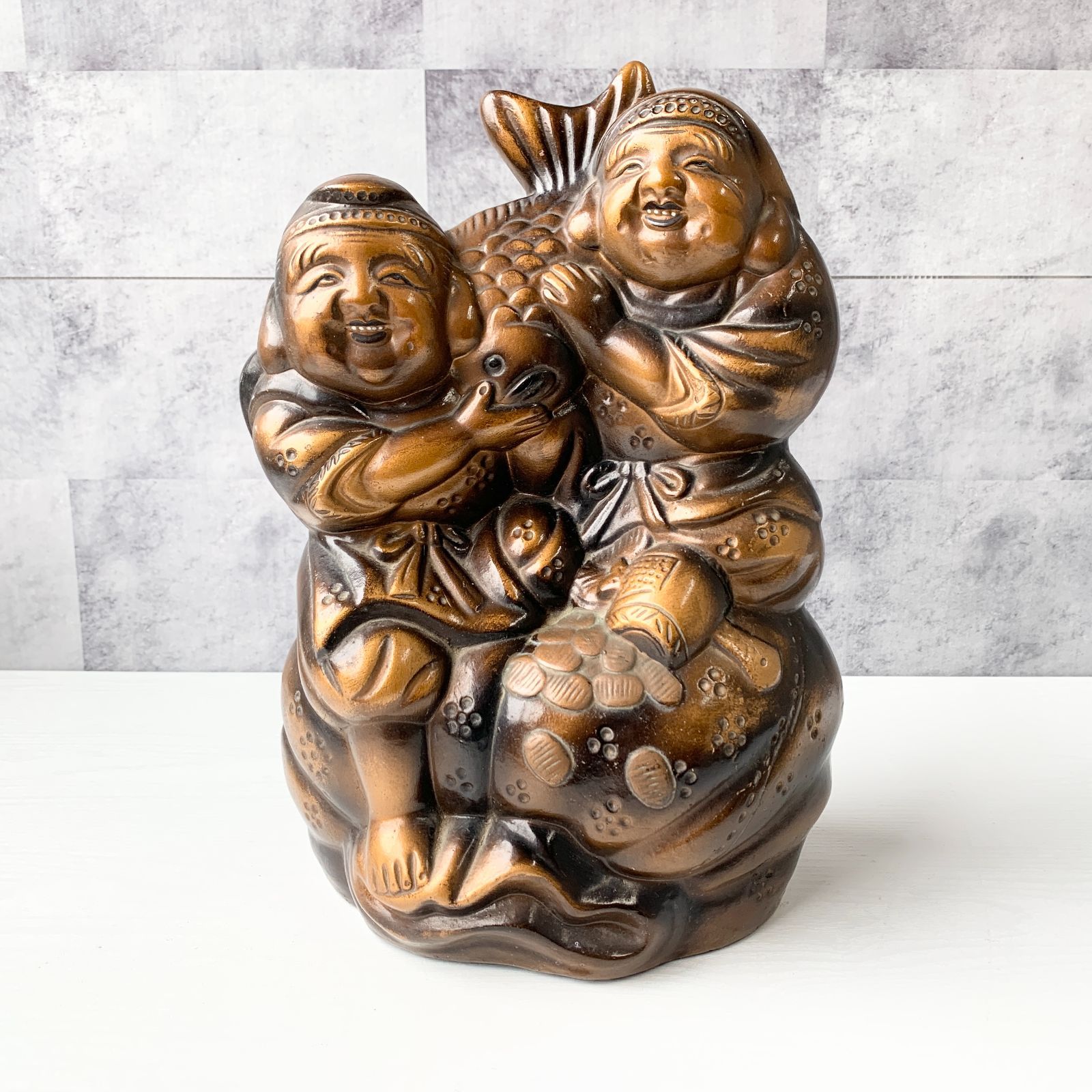 恵比寿.大黒天銅製像 【公式通販】