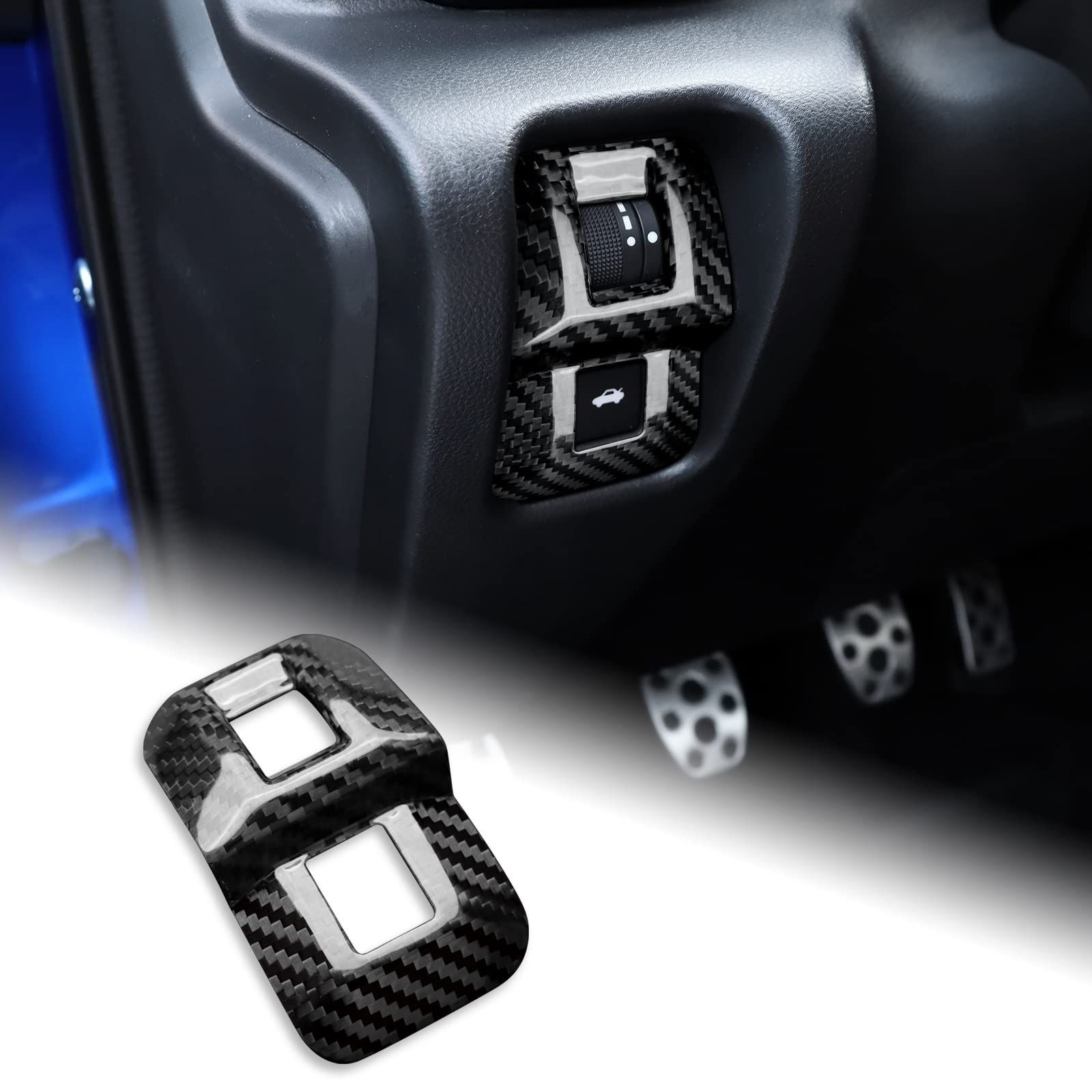 AIRSPEED トヨタ GR86 ZN8 スバル BRZ ZD8 2021 2025 2025 アクセサリー リアルハードカーボンファイバー製 カートランクスイッチボタンステッカー 内装パーツ Subaru BRZ Toyota GR86 バ