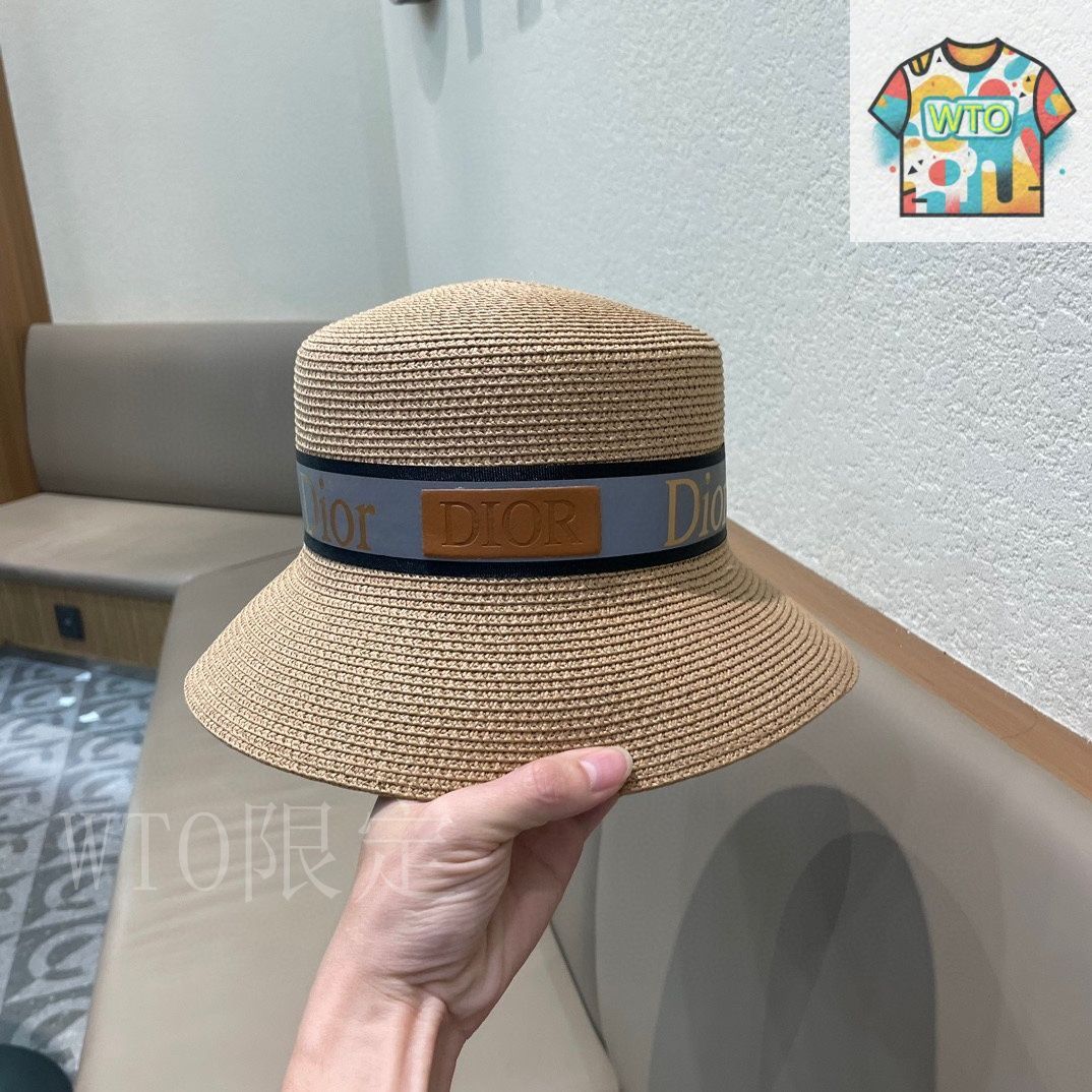 【Dior】 要在庫確認 スモール ブリムハット ストローハット Dior（ディオール） ストローハット02-1 - メルカリ