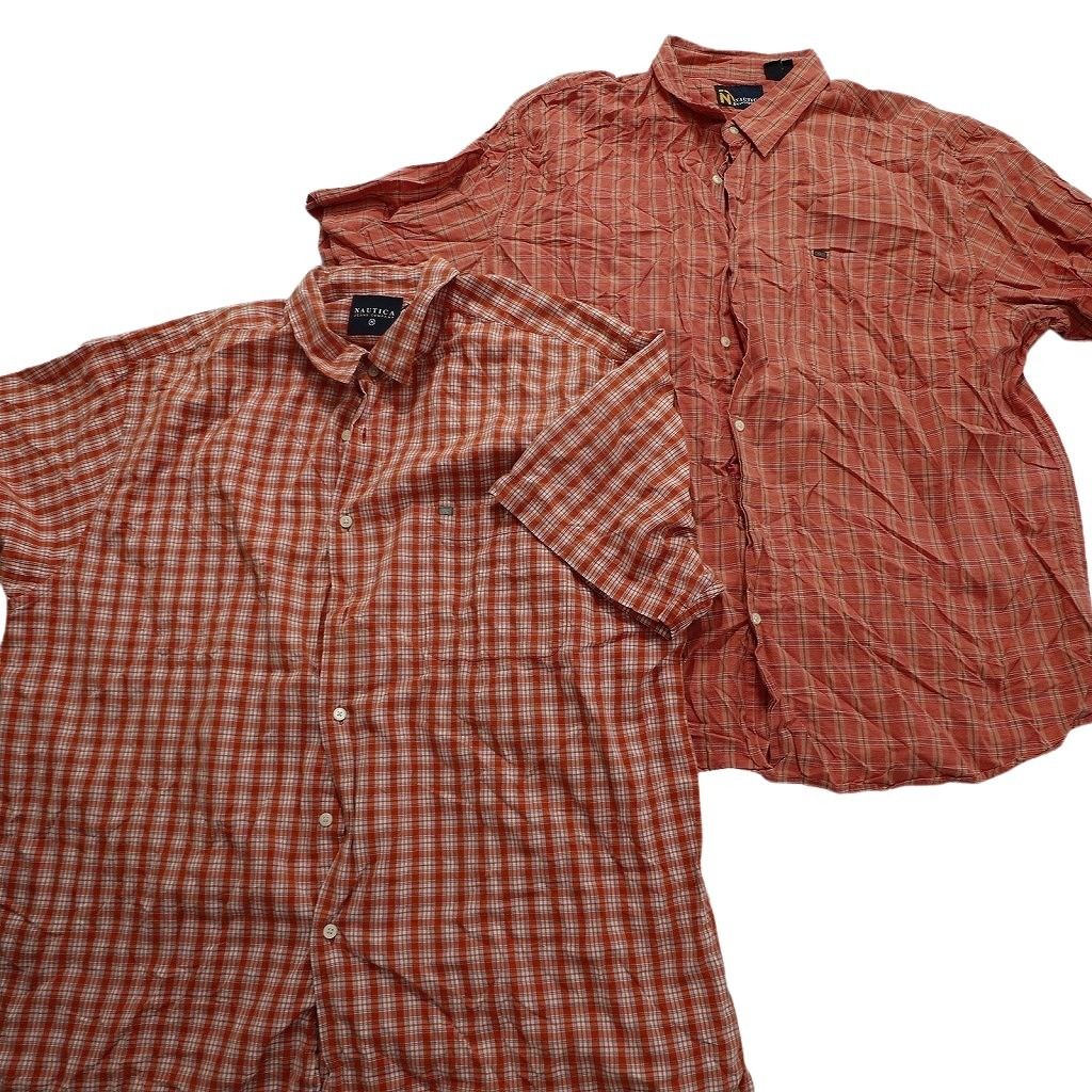 シャツ 古着 90s NAUTICA ノーティカ 総柄 USA 極美品 M 半袖 NAUTICA XL/古着 ノーティカ 半袖 ビンテージ ブランド Tシャツ