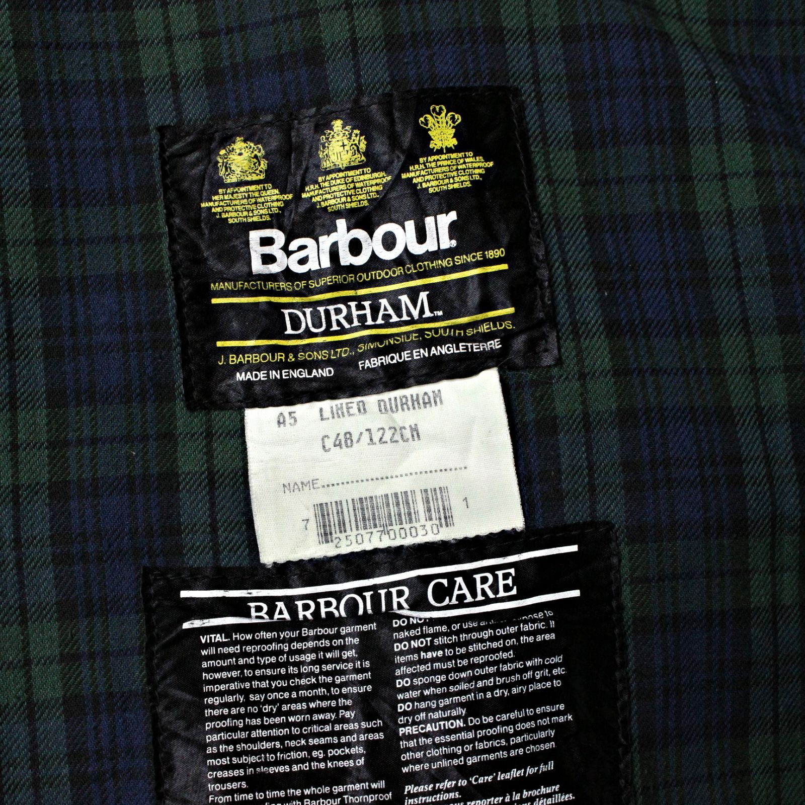 BARBOUR 】100年以上続くブランドの逸品 ” 英国製ヴィンテージ