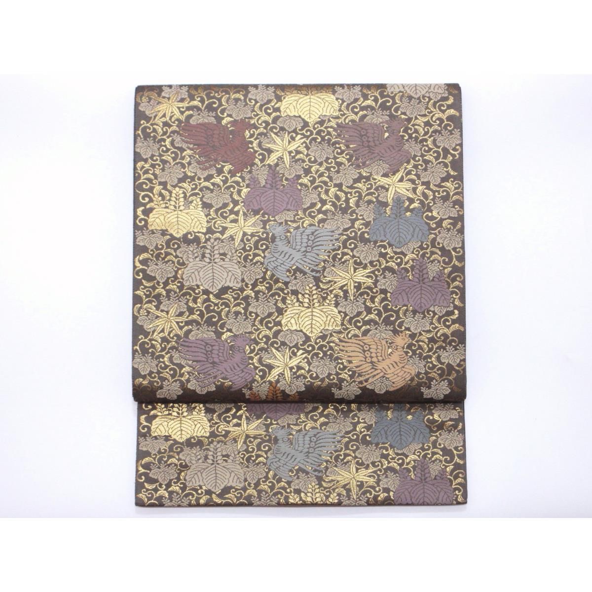 ［六通］袋帯　新品未使用品　箔屋清兵衛 450cm O-889 西陣織 袋帯 箔屋清兵衛 新品 礼装 準礼装 訪問着 付け下げ 色