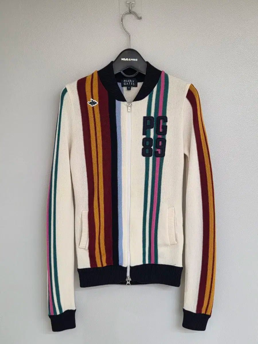 PEARLY GATES パーリーゲイツ レディース ウール マルチ スキーム ストライプ ゴルフ ジップアップ
