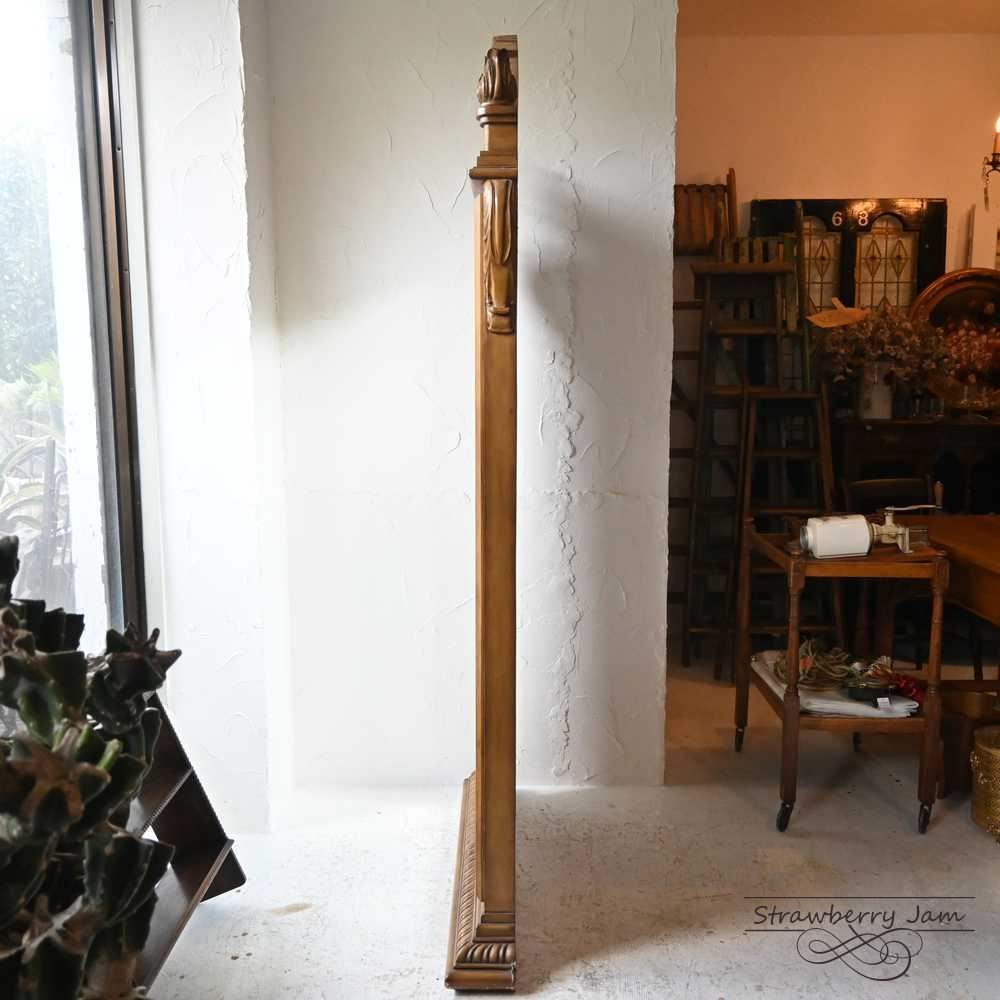 N-6 フランスアンティーク フレンチミラー 剥離家具 姿見 全身鏡