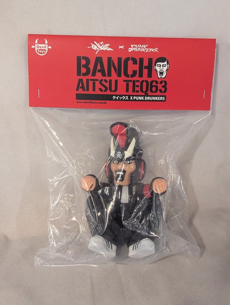 あいつ番長 punkdrunkers Quiccs TEQ63 QUICCS x PUNKDRUNKERS あいつ番長 TEQ63 ヤンキー座り BLACK ver