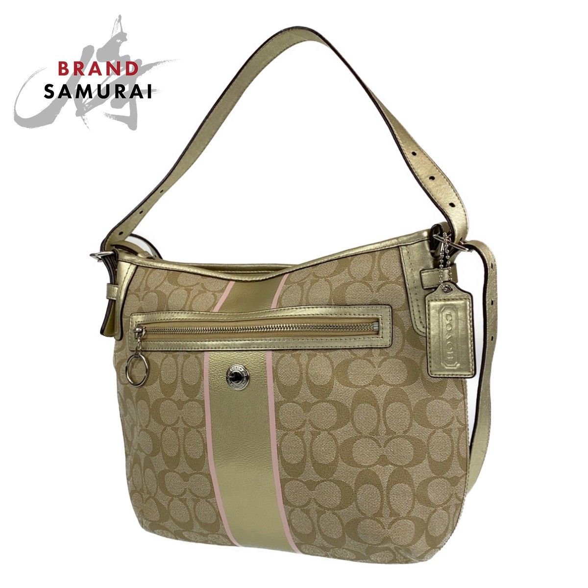 COACH コーチ シグネチャー ゴールド シルバー金具 レザー F17181 