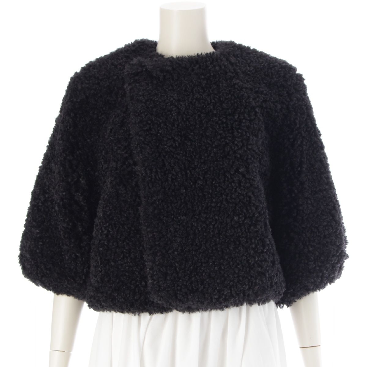 ハイク FAUX SHEARLING CROPPED JACKET ファー シアリング クロップド