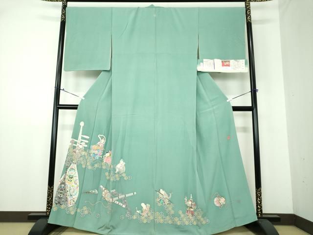 平和屋着物○本加賀友禅作家 上田修壮 色留袖 七福神 証紙付き